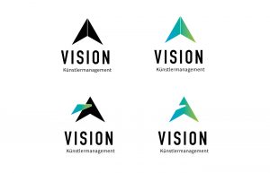 Vision-Künstlermanagement-Logo-Versionen
